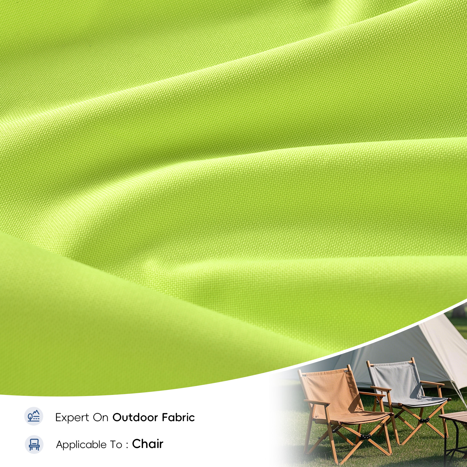 400D PVC Polyester Oxford Chair Fabric Lime Green